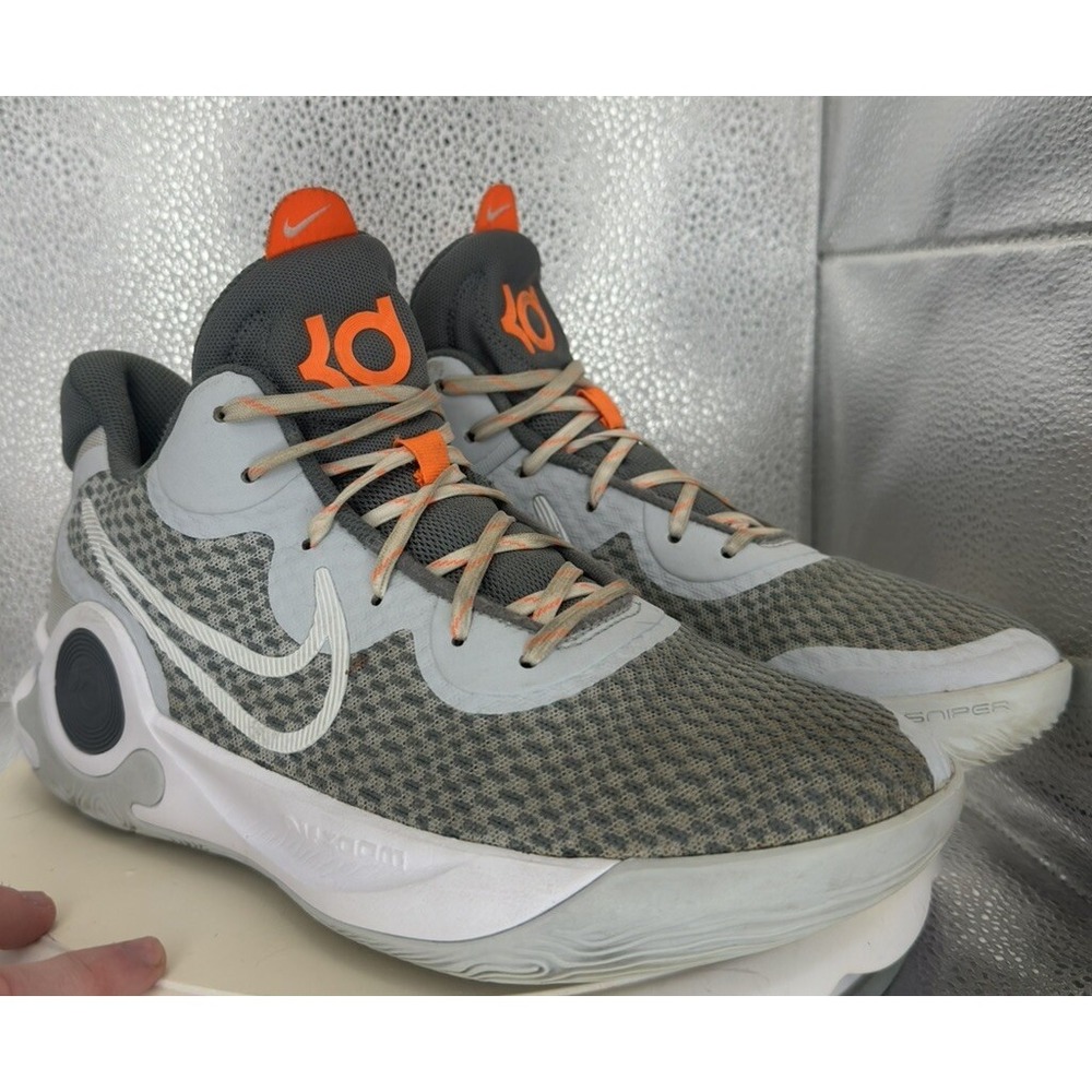 Nike KD Trey 5 IX Pure Platinum Basketball Sneakers Gray Size 8 CW3400-011